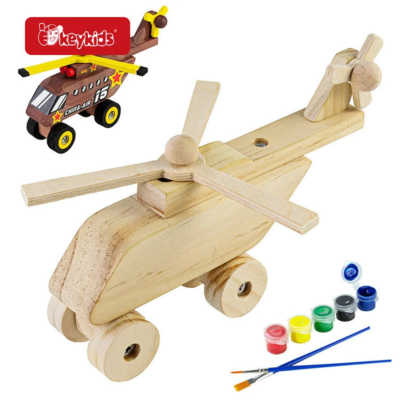 OEM Wooden Airplane Model Kit Toy Arts and Craft Projects with Paint W03A159